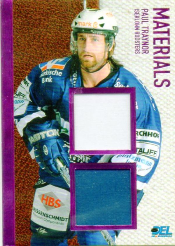 DEL 2008/09 CityPress Jersey Card Materials - No MA13 - Paul Traynor