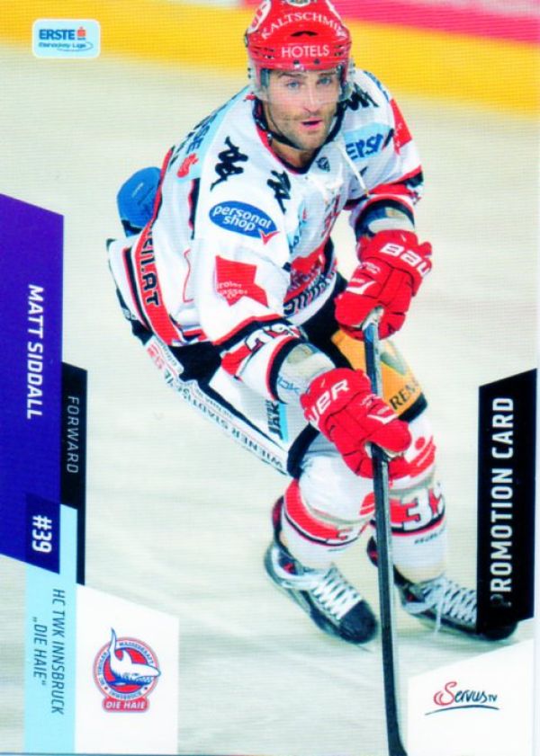 EBEL 2014-15 Erste Bank League Promotional Card - No 284 - Siddall