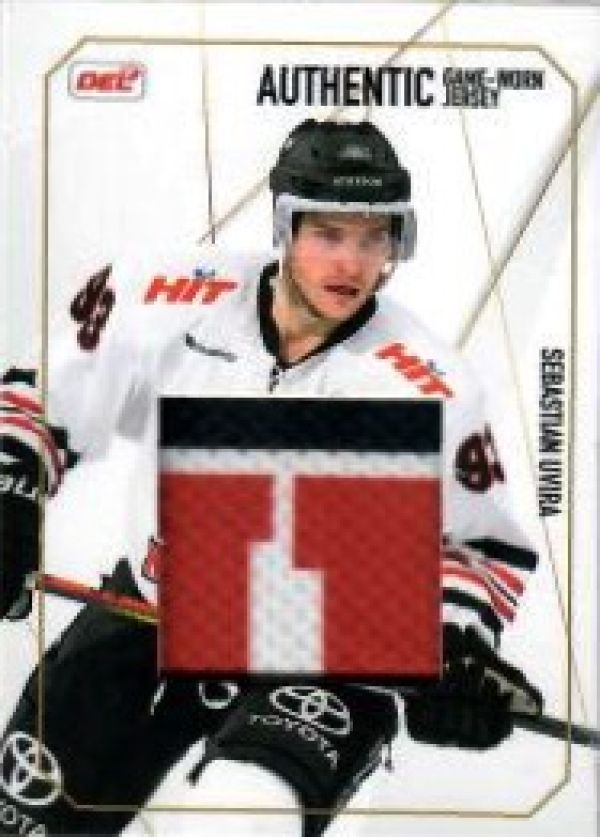 DEL 2019-20 CityPress DEL Jersey Card - No JC07 - Sebastian Uvira