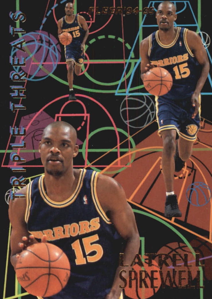 NBA 1994-95 Fleer European Triple Threats - No NN0 - Karl Malone / Latrell Sprewell