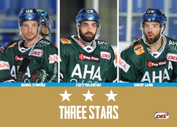 DEL 2017-18 CityPress - No 286 - Daniel Schmölz / Scott Valentine / Brady Lamb