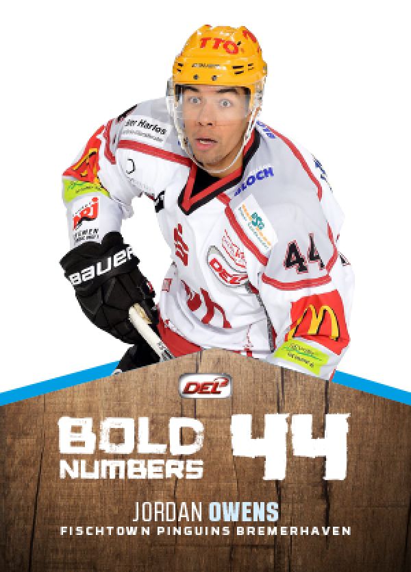 DEL 2017-18 CityPress Bold Numbers - No BN03 - Jordan Owens