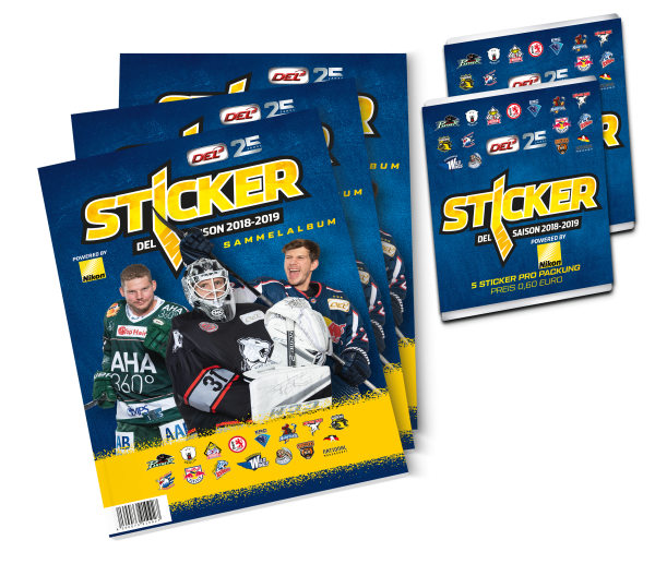 DEL 2018-19 Citypress sticker album with 2 sticker packs