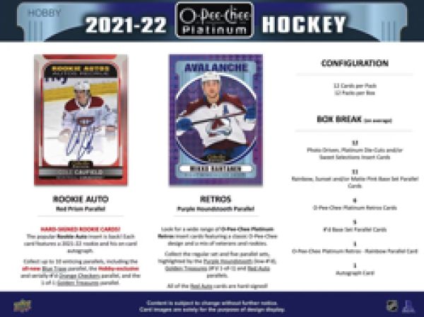 NHL 2021-22 O-Pee-Chee Platinum Hobby - Box