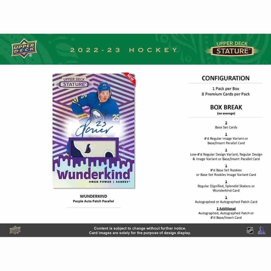 NHL 2022-23 Upper Deck Stature Hobby - Box