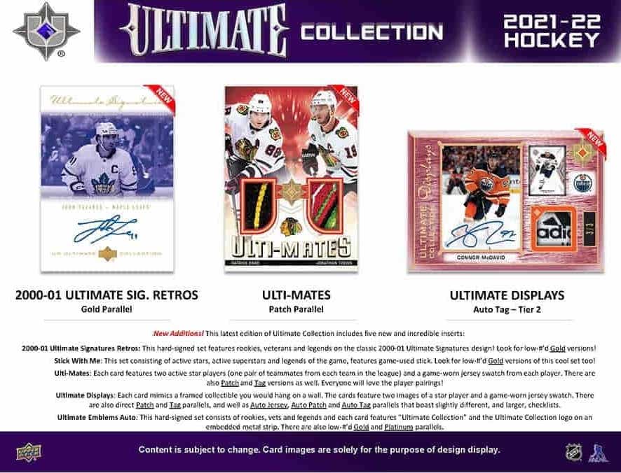 NHL 2021-22 Upper Deck Ultimate Collection Hobby - Box