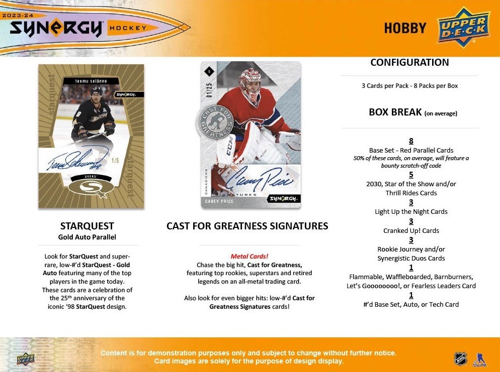 NHL 2023-24 Upper Deck Synergy Hobby - Box