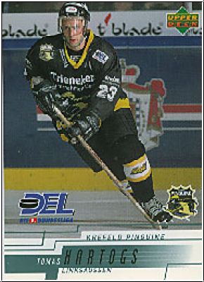 DEL 2000 / 01 Upper Deck - No 234 - Tomas Hartogs