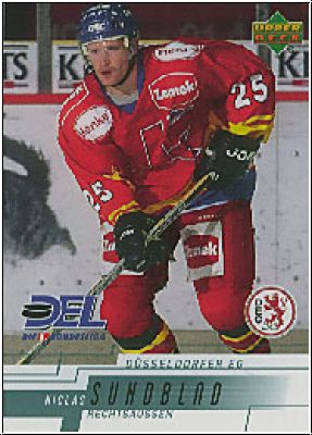 DEL 2000/01 Upper Deck - No 49 - Niclas Sundblad