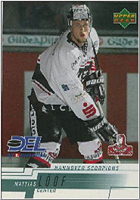 DEL 2000 / 01 Upper Deck - No 90 - Mattias Lööf