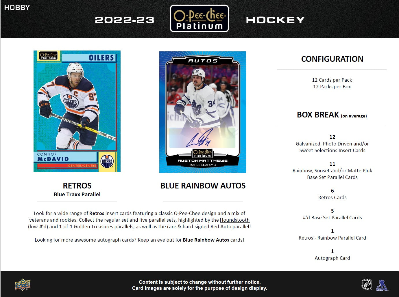 NHL 2022-23 O-Pee-Chee Platinum Hobby - Box