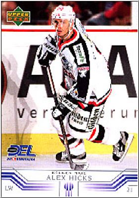 DEL 2001/02 Upper Deck - No 138 - Alex Hicks