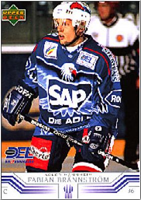 DEL 2001/02 Upper Deck - No 167 - Fabian Brännström