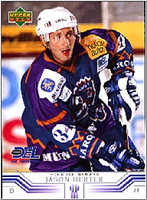 DEL 2001 / 02 Upper Deck - No 182 - Jason Herter