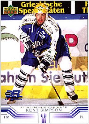 DEL 2001 / 02 Upper Deck - No 237 - Kent Simpson