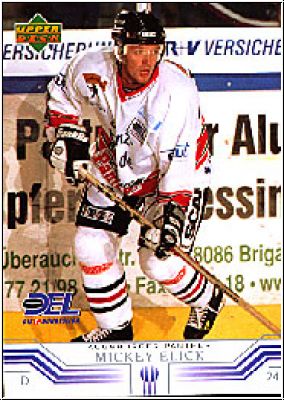 DEL 2001 / 02 Upper Deck - No 4 - Mickey Elick