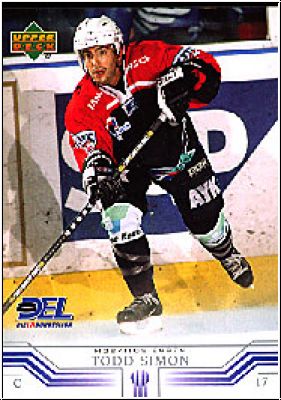 DEL 2001/02 Upper Deck - No 73 - Todd Simon