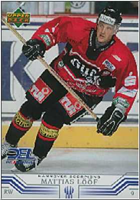 DEL 2001 / 02 Upper Deck - No 98 - Mattias Lööf