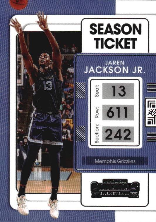 NBA 2021-22 Panini Contenders - No 13 - Jaren Jackson jr.