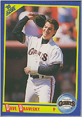 MLB 1990 Score - No 550 - Dave Dravecky