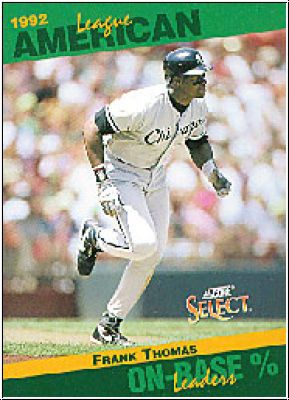 MLB 1993 Select Stat Leaders - No 49 of 90 - Frank Thomas