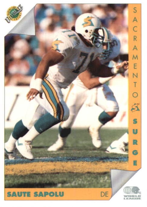 NFL 1992 Ultimate WLAF - No 142 - Saute Sapolu