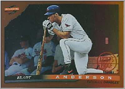 MLB 1996 Score Dugout Collection Artist's Proofs - No B56 - Brady Anderson