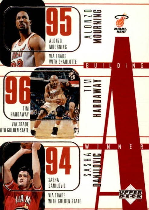 NBA 1996 / 97 Upper Deck - No 149 - Alonzo Mourning / Tim Hardaway / Sasha Danilovic / Kurt Thomas / Keith Askins