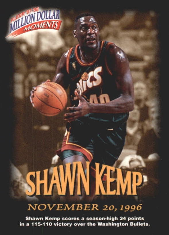 NBA 1997-98 Fleer Million Dollar Moments - No 14 - Shawn Kemp