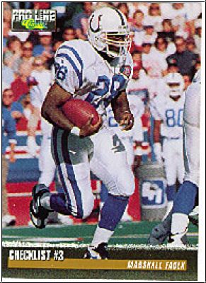 NFL 1995 ProLine - No. 399 - Marshall Faulk