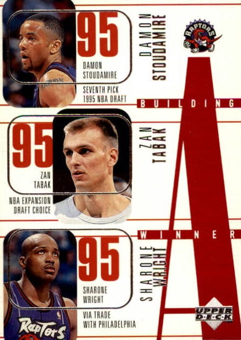 NBA 1996 / 97 Upper Deck - No 161 - Damon Stoudamire / Zan Tabak / Sharone Wright / Doug Christie / Carlos Rogers