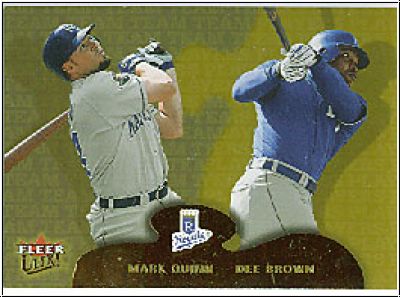 MLB 2002 Ultra Gold Medallion - No 225 - Mark Quinn / Dee Brown