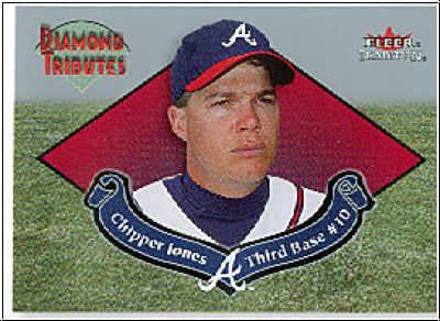 MLB 2002 Fleer Tradition Diamond Tributes - No 12 of 15 DT - Chipper Jones