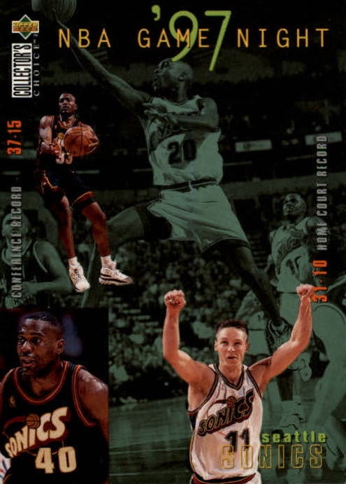 NBA 1997-98 Collector's Choice - No 180 - Gary Payton / Detlef Schrempf / Shawn Kemp / Hersey Hawkins
