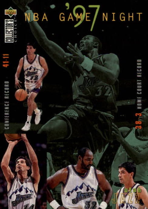 NBA 1997-98 Collector's Choice - No 182 - Karl Malone / John Stockton / Jeff Hornacek