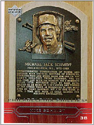 MLB 2005 Upper Deck Hall of Fame Plaques - No SP-23 - Mike Schmidt