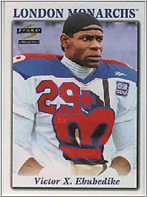 NFL 1996 Score WLAF World League of American Football - No 18 - Victor X. Ebubedike