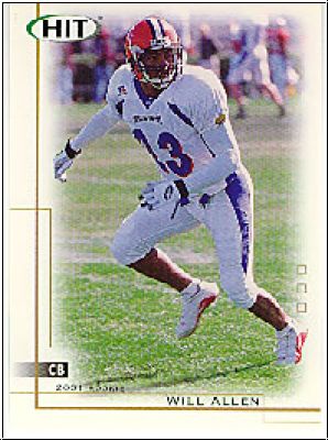 NFL 2001 SAGE Hit - No 25 - Will Allen