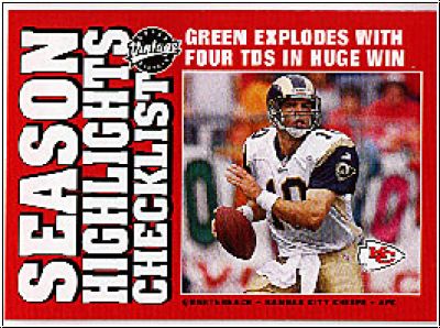 NFL 2001 Upper Deck Vintage - No. 182 9 Trent Green