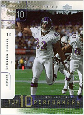 NFL 2001 Upper Deck MVP Top 10 Performers - No TOP 10 - Sharpe