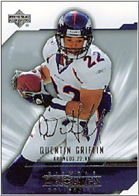 NFL 2004 UD Diamond Pro Sigs - No. 28 - Quentin Griffin