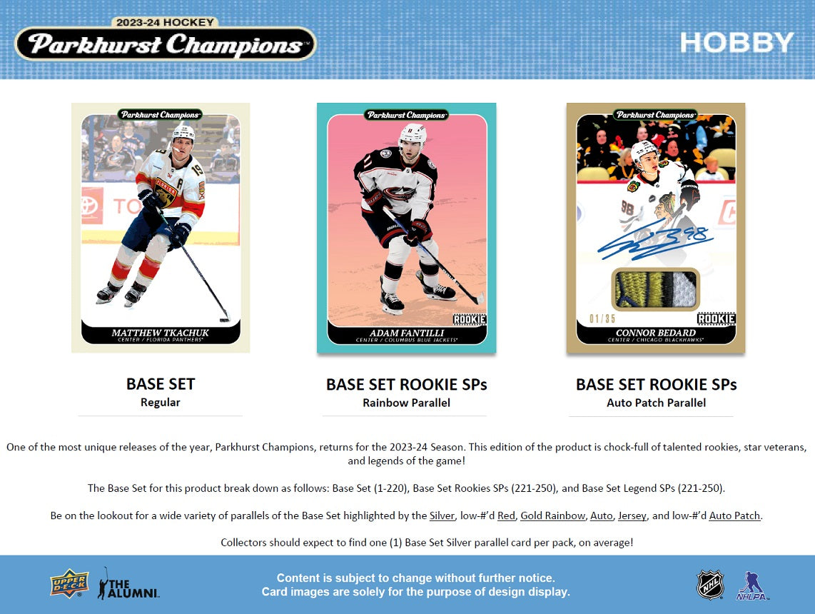 NHL 2023-24 Parkhurst Champions Hobby