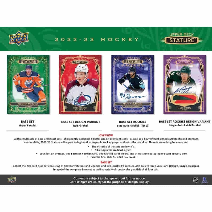 NHL 2022-23 Upper Deck Stature Hobby - Box