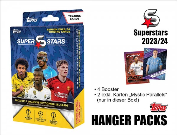 Soccer 2023-24 Topps UEFA Champions League SUPERSTARS Hanger Pack