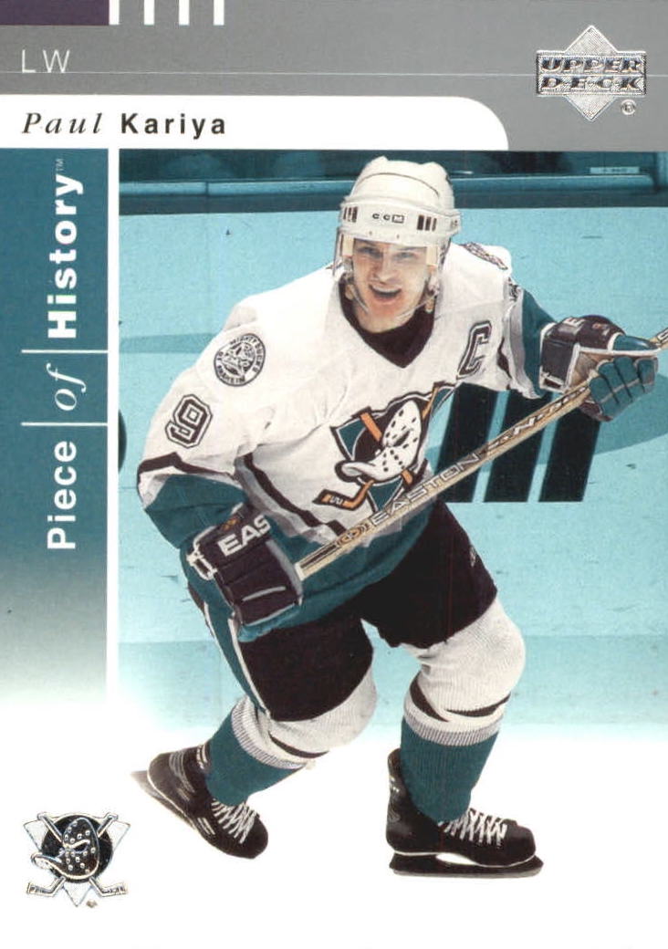 NHL 2002-03 UD Piece of History - No 1 - Paul Kariya