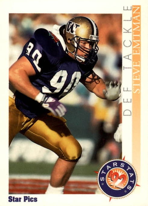 NFL 1992 Star Pics - No 1 - Steve Emtman