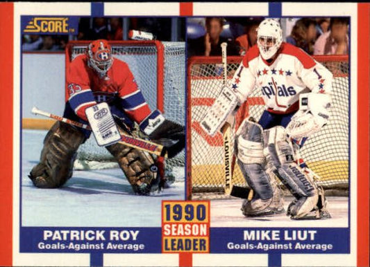 NHL 1990-91 Score - No 354 - Patrick Roy / Mike Liut