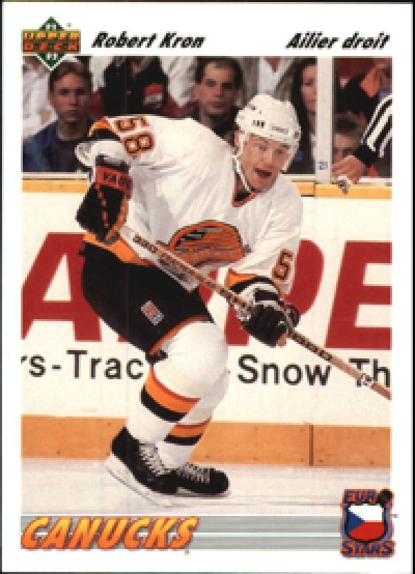 NHL 1991-92 Upper Deck Euro-Stars French - No E8 - Robert Kron