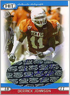 NFL 2005 SAGE HIT Autographs Blue - No A2 - Derrick Johnson