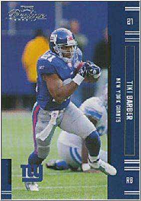 NFL 2005 Playoff Prestige - No 92 - Tiki Barber